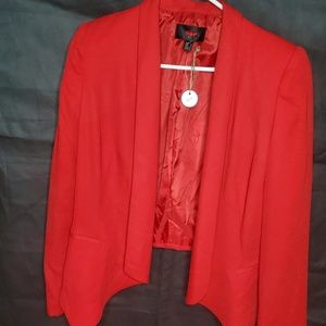 Red High Low Blazer